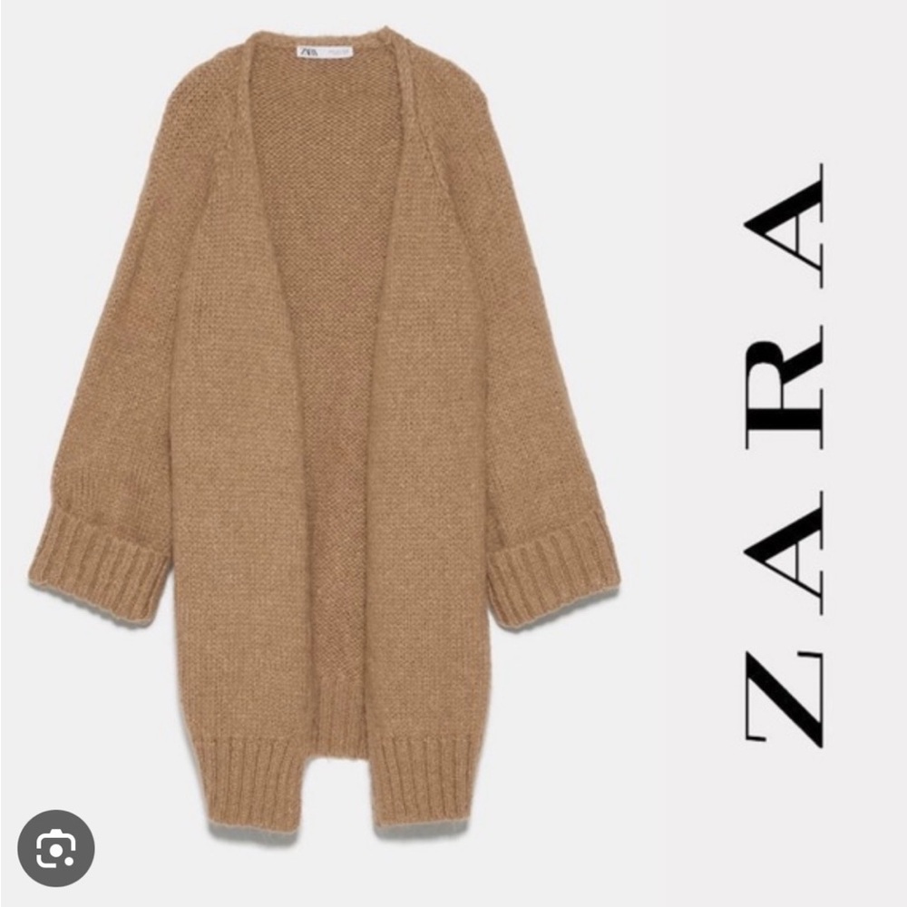 Zara Women's Cozy Brown/Beige Cardigan S - Picture 3 of 6